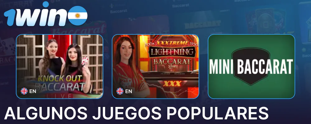 Los juegos de bcara más populares disponibles en 1win Argentina
