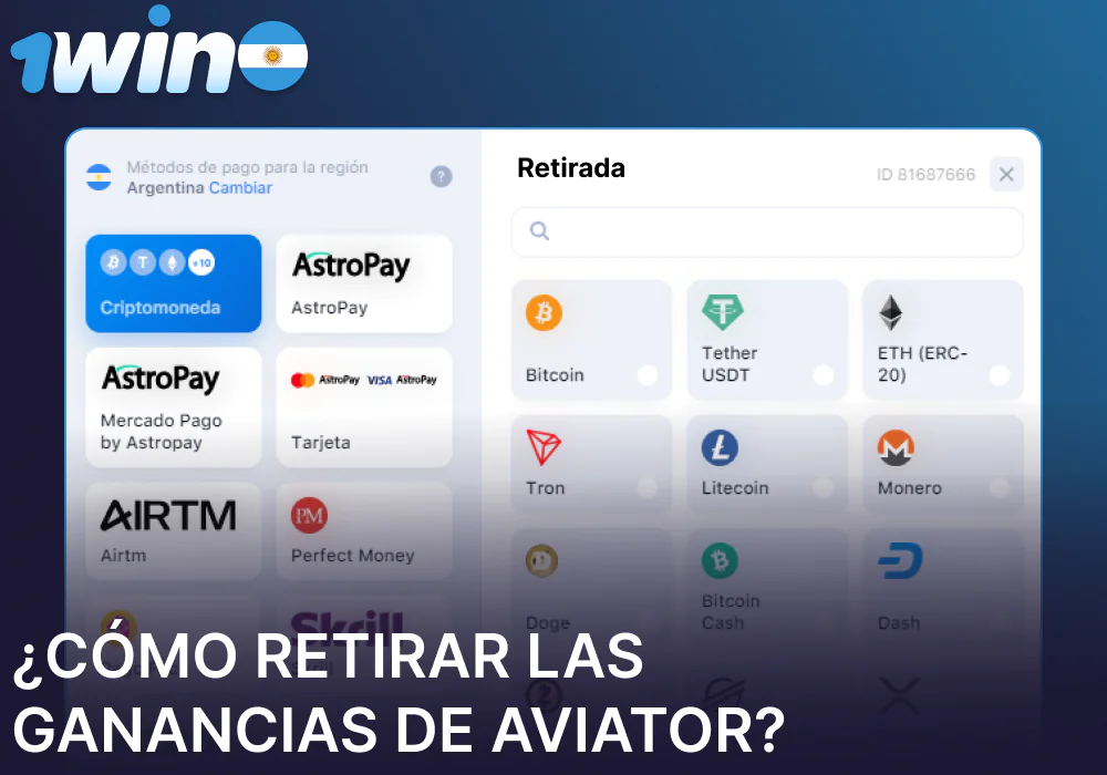 Guía para retirar las ganancias del juego Aviator de 1win