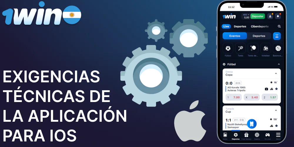 Requisitos técnicos de la aplicación 1win para iOS en Argentina